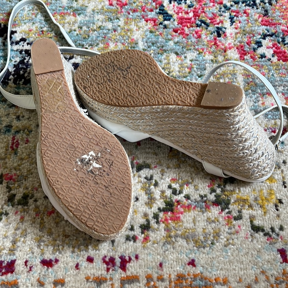 whbm white bow espadrille wedges - Picture 5 of 7